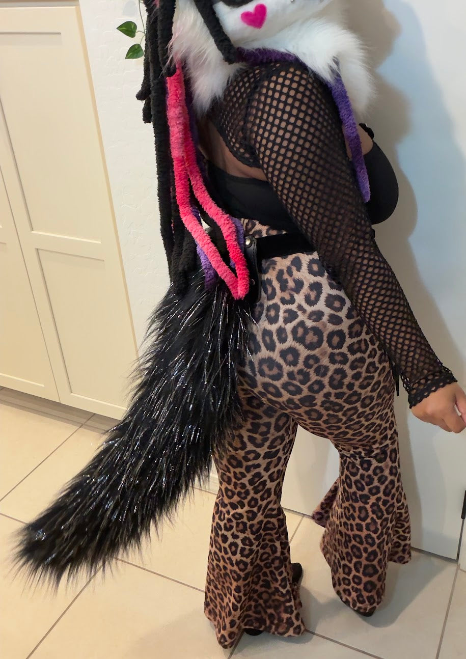 Large Custom Black Tinsel Fabric Hypermotion Tail Sleeve (Made to Order)