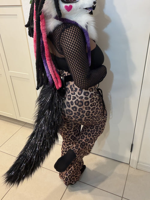 Large Custom Black Tinsel Fabric Hypermotion Tail Sleeve (Made to Order)