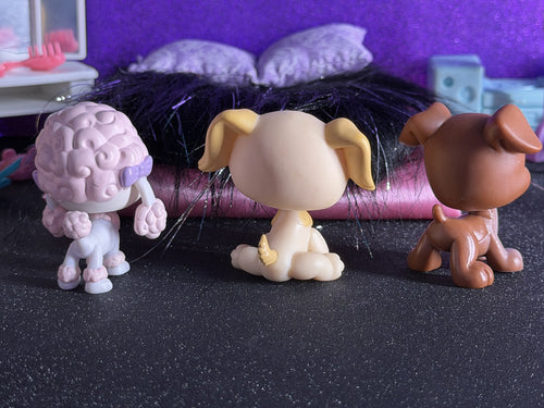 LPS 3 dog set back view